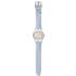 SWATCH Heartfelt Three Hands 33mm Silver Stainless Steel Light Blue Leather Strap YLS165 - 1