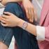 SWATCH Blossom Time Petal Charm 33mm Silver Stainless Steel Bracelet YLS234G - 1
