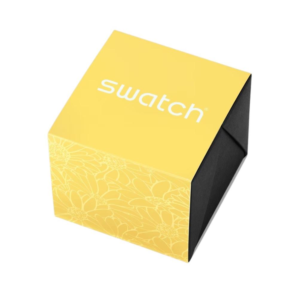 SWATCH Blossom Time Petal Swirl 33mm Silver Stainless Steel Bracelet YLS236G - 7