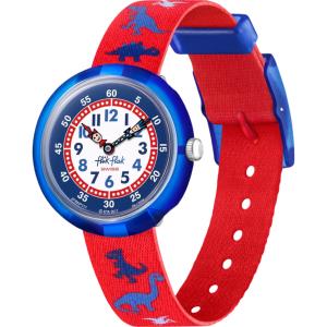 FLIK FLAK Color Explosion Dinosauritos 31.85mm Red Fabric Strap ZFBNP117 - 5090