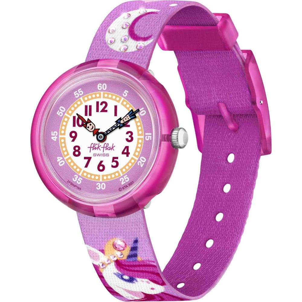 FLIK FLAK Tales From The World Dreaming Unicorn 31.85mm Pink Fabric Strap ZFBNP195