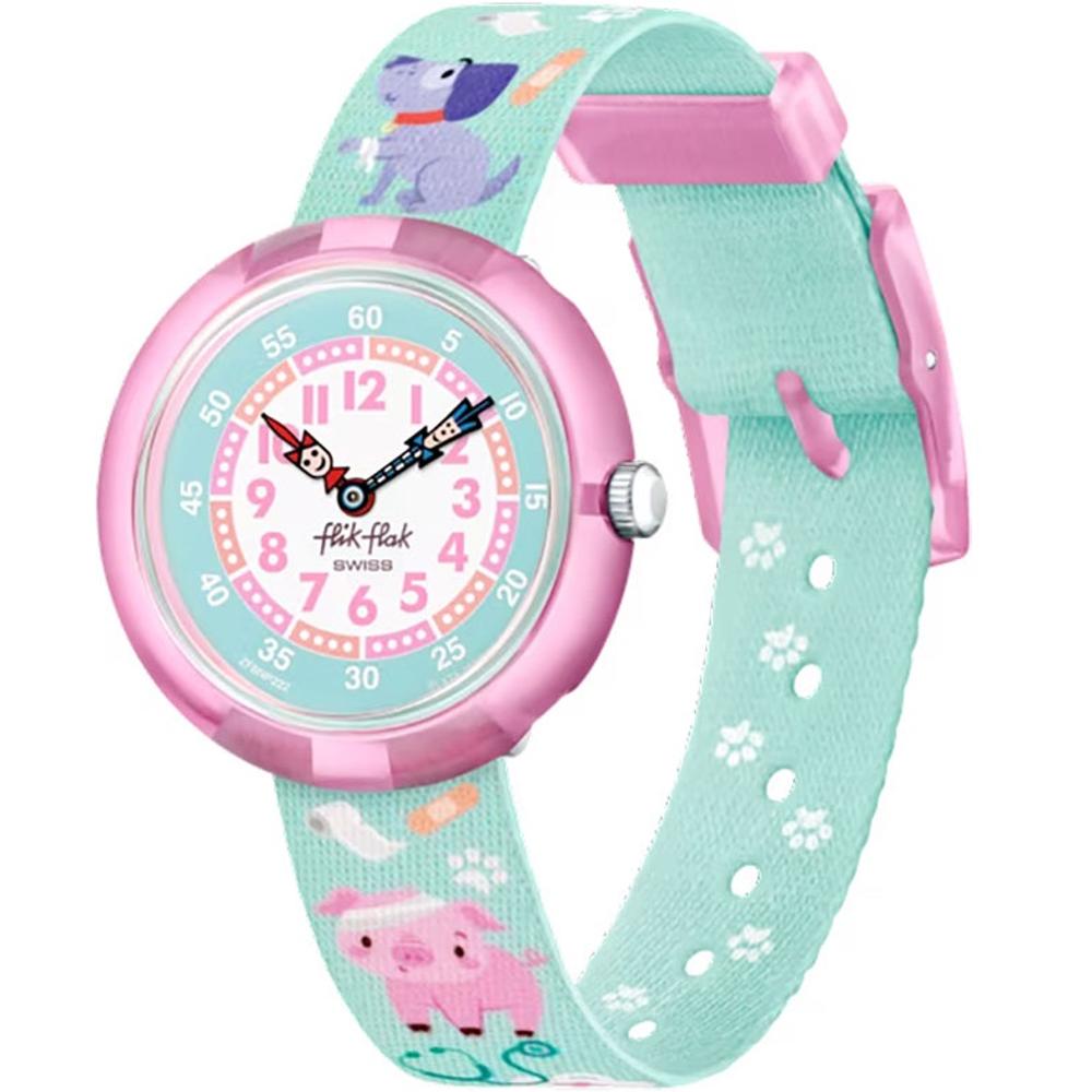 FLIK FLAK Future Dreams My Spirit Animal 31.85mm Green Fabric Strap ZFBNP222