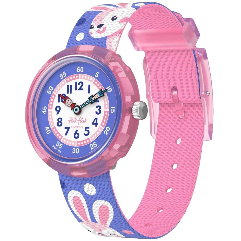 FLIK FLAK Friends Furr-Ever Peek-A-Bunny 31.85mm Multicolor Fabric Strap ZFBNP236