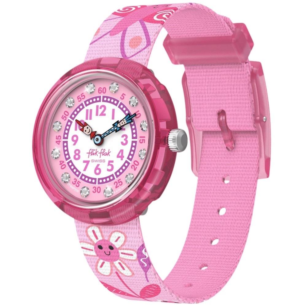 FLIK FLAK Story Time Happy Meadow 31.85mm Pink Fabric Strap ZFBNP239