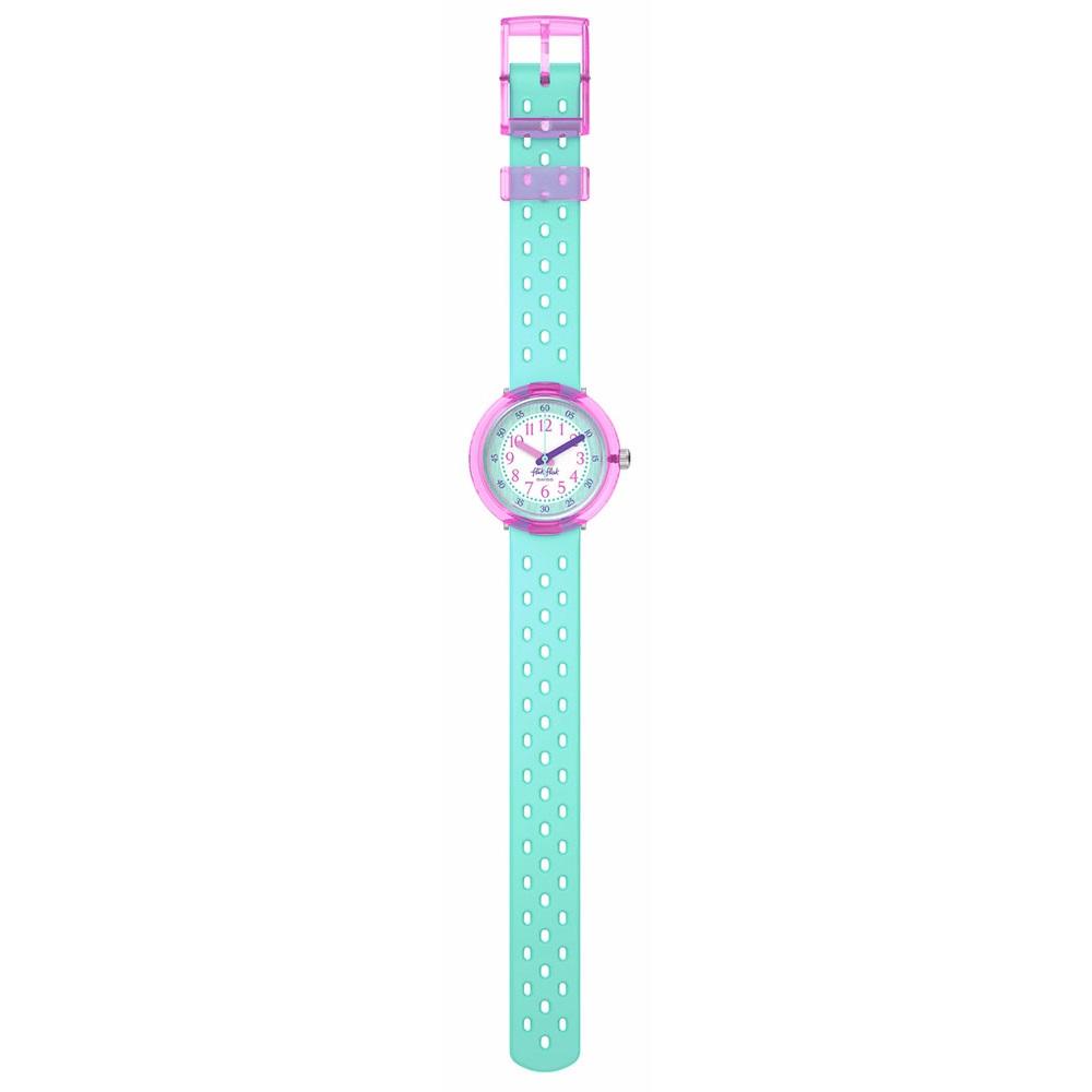 FLIK FLAK Bubbly Hours Fizz In Mint 31.85mm Green Silicon Strap ZFCNP003