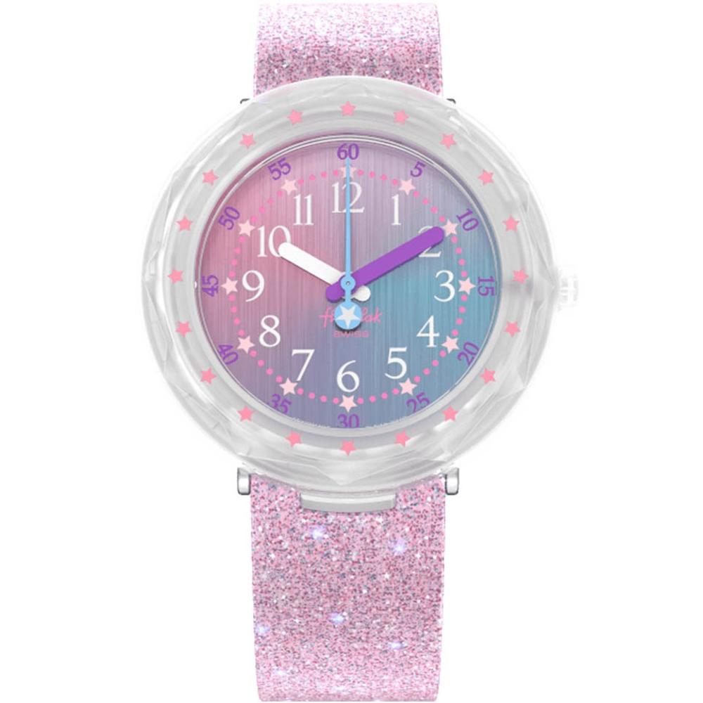 FLIK FLAK Imagination Pearlaxus 36.7mm Pink Silicone Strap ZFCSP107