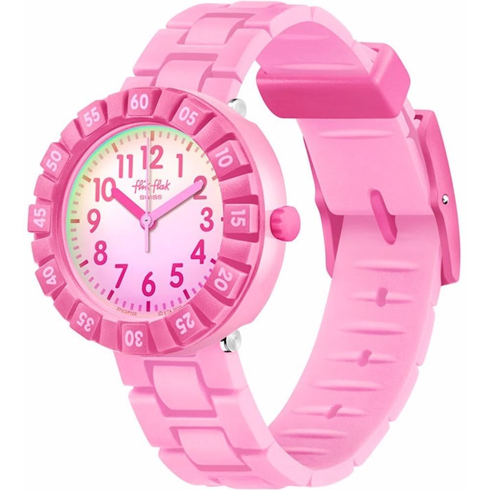 FLIK FLAK Summer Splash Pink Splash 36.70mm Pink Silicon Strap ZFCSP125