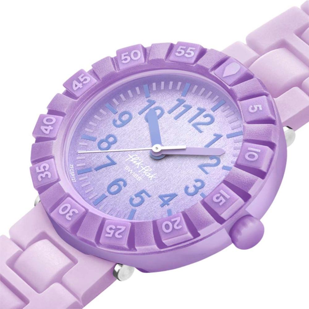 FLIK FLAK Power Time Lavendology 36.70mm Purple Silicone Strap ZFCSP127