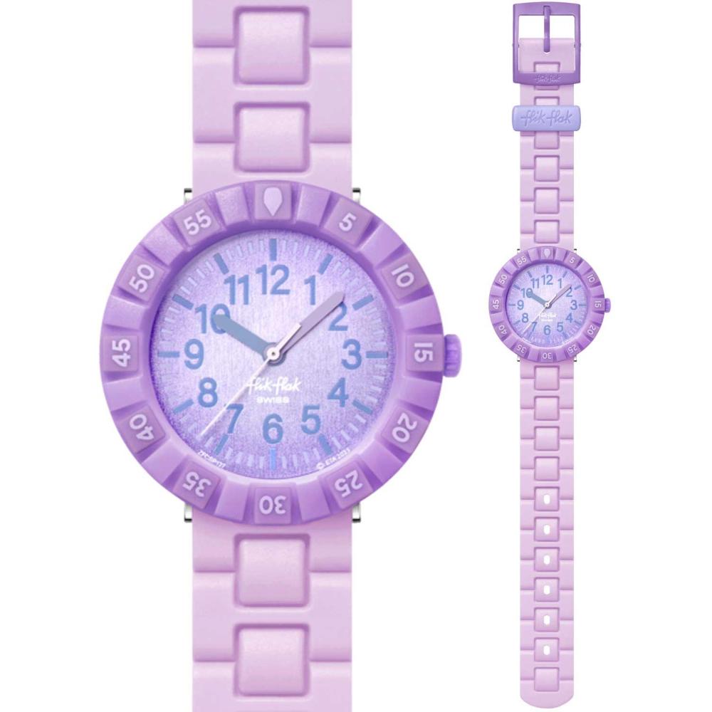 FLIK FLAK Power Time Lavendology 36.70mm Purple Silicone Strap ZFCSP127