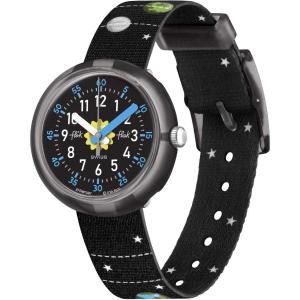 FLIK FLAK Space Trip Solar System 31.85mm Black Fabric Strap ZFPNP097 - 5629