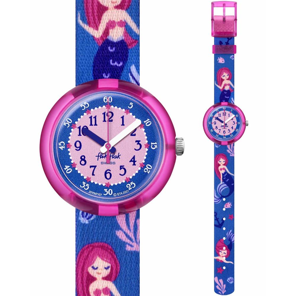 FLIK FLAK Magical Ocean Seareni 31.85mm Multicolor Fabric Strap ZFPNP107