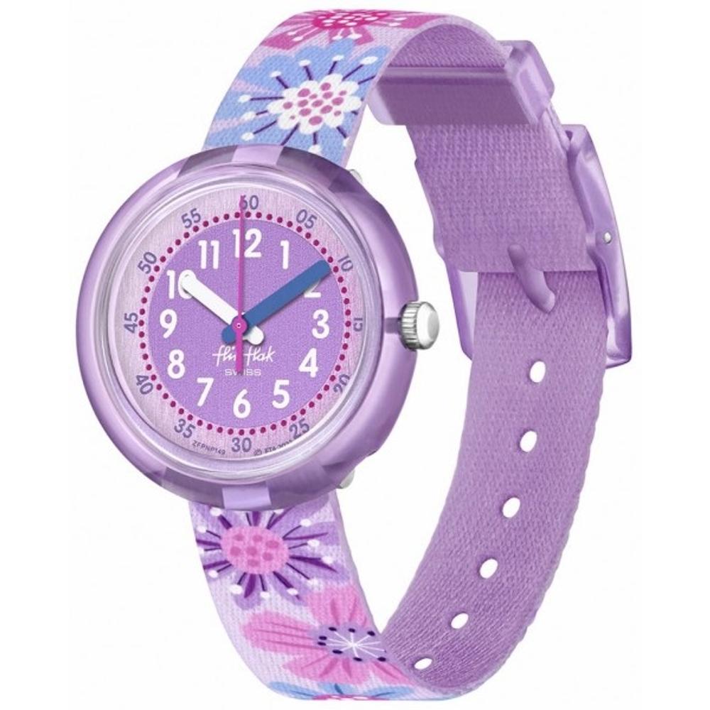 FLIK FLAK Organized Chaos Flower Chaos 31.85mm Purple Fabric Strap ZFPNP149