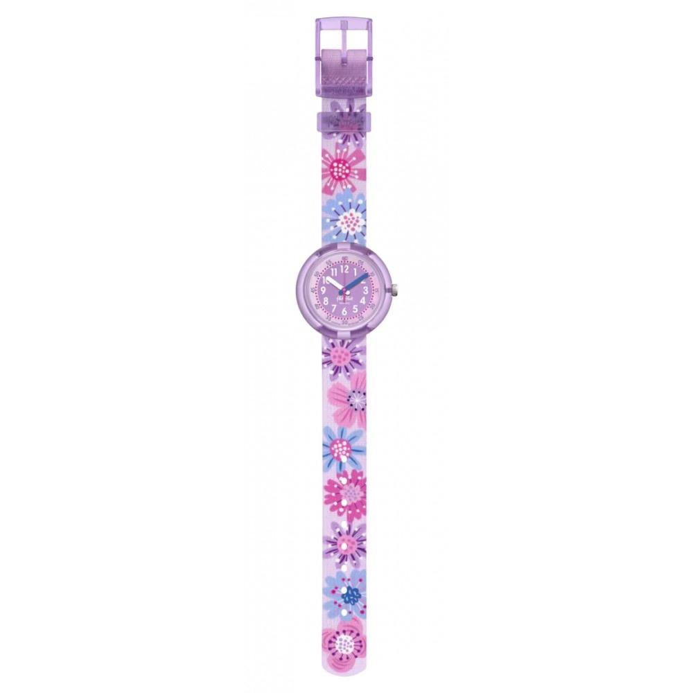 FLIK FLAK Organized Chaos Flower Chaos 31.85mm Purple Fabric Strap ZFPNP149