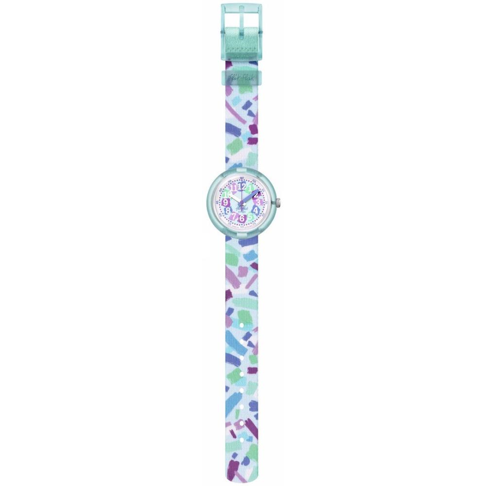 FLIK FLAK Organized Chaos Confetti Chaos 31.85mm Green Fabric Strap ZFPNP150