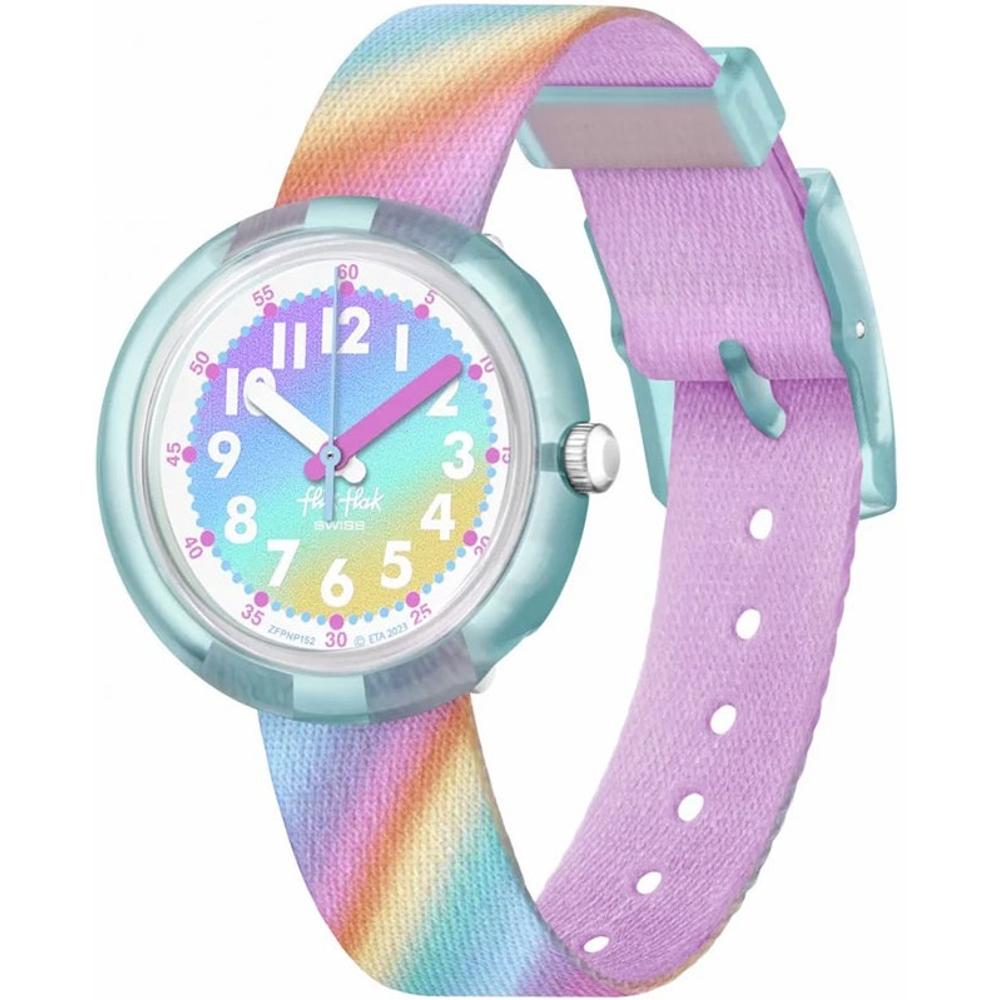 FLIK FLAK Organized Chaos Liquid Rainbow 31.85mm Rainbow Fabric Strap ZFPNP152