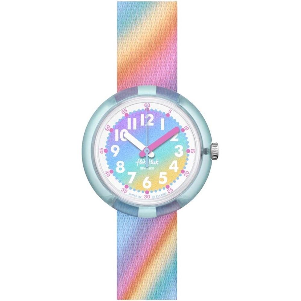 FLIK FLAK Organized Chaos Liquid Rainbow 31.85mm Rainbow Fabric Strap ZFPNP152