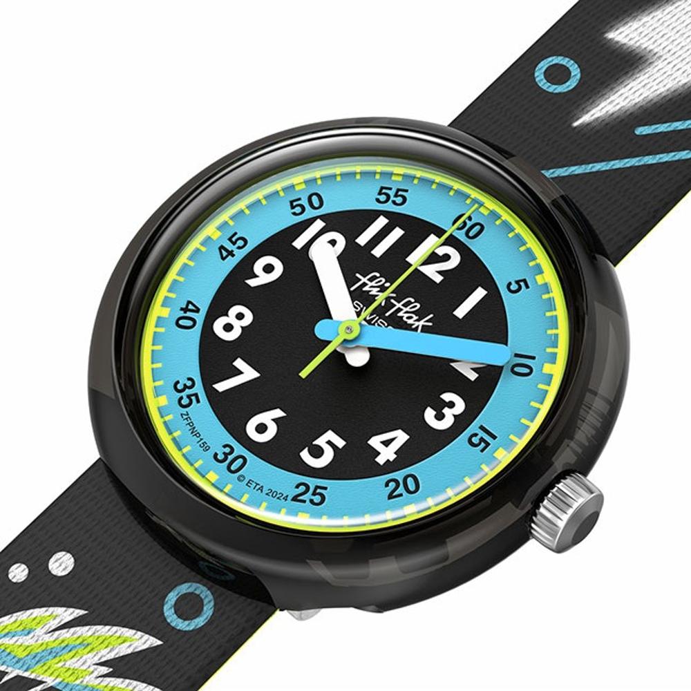 FLIK FLAK Mystic Land Mystic Dragon 31.85mm Black Fabric Strap ZFPNP159