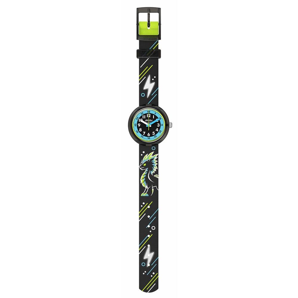 FLIK FLAK Mystic Land Mystic Dragon 31.85mm Black Fabric Strap ZFPNP159