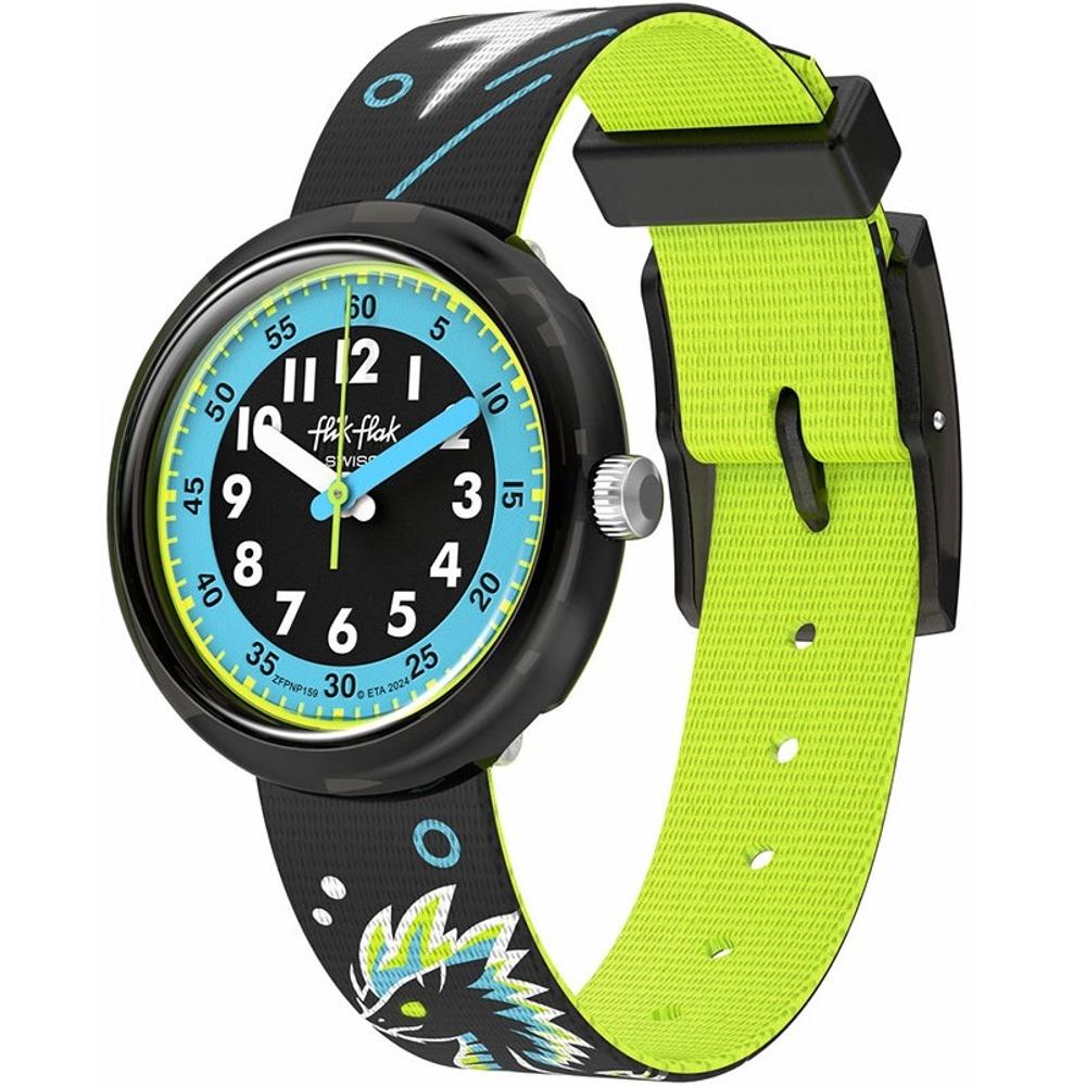 FLIK FLAK Mystic Land Mystic Dragon 31.85mm Black Fabric Strap ZFPNP159