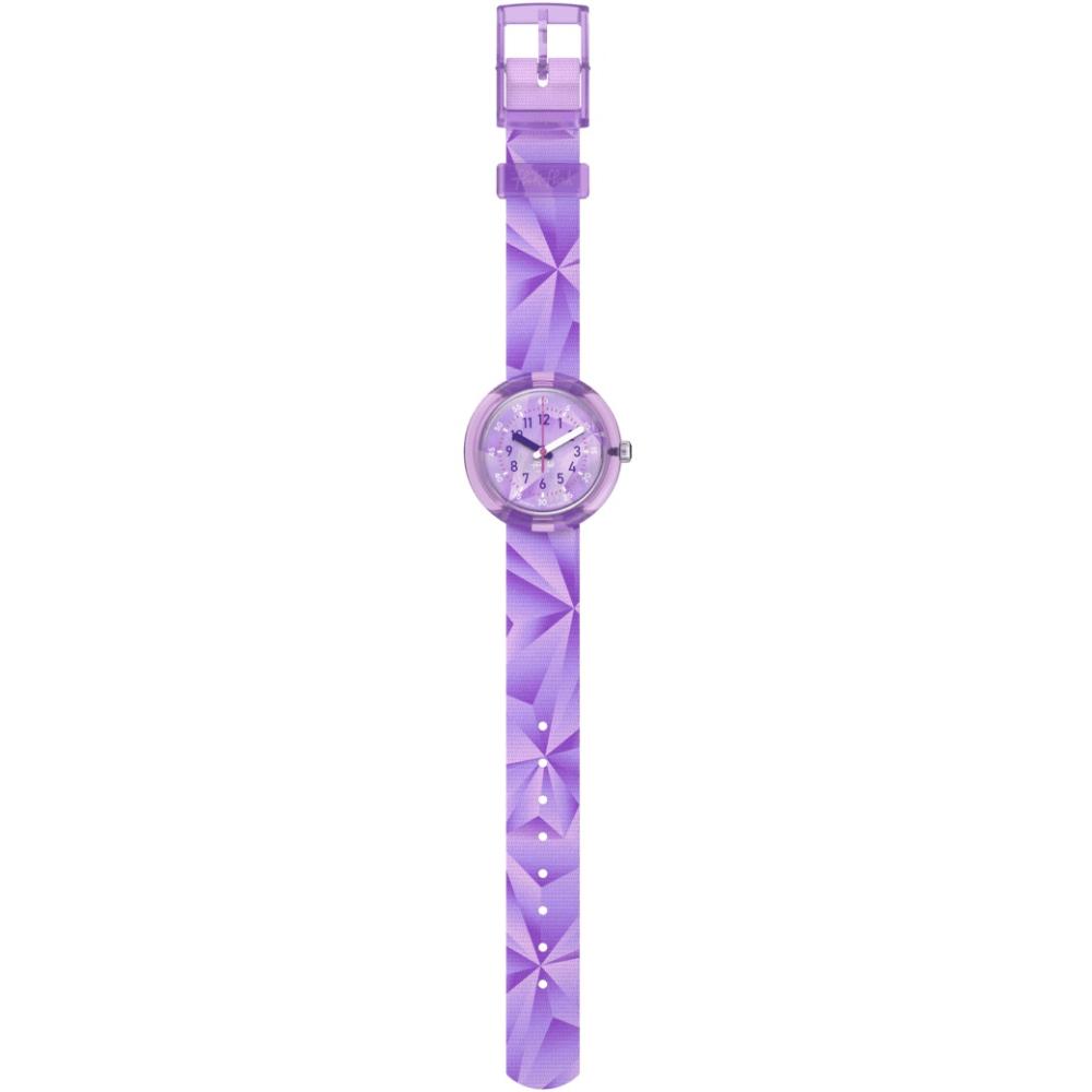 FLIK FLAK Power Time Purple Prism 31.85mm Multicolour Fabric Strap ZFPNP167