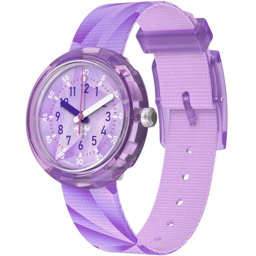 FLIK FLAK Power Time Purple Prism 31.85mm Multicolour Fabric Strap ZFPNP167