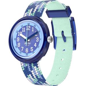FLIK FLAK Power Time Braid In Blue 31.85mm Multicolour Fabric Strap ZFPNP169 - 59993