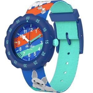 FLIK FLAK Friends Fur-Ever Skating Frenchie 34.75mm Multicolor Fabric Strap ZFPSP075 - 56193