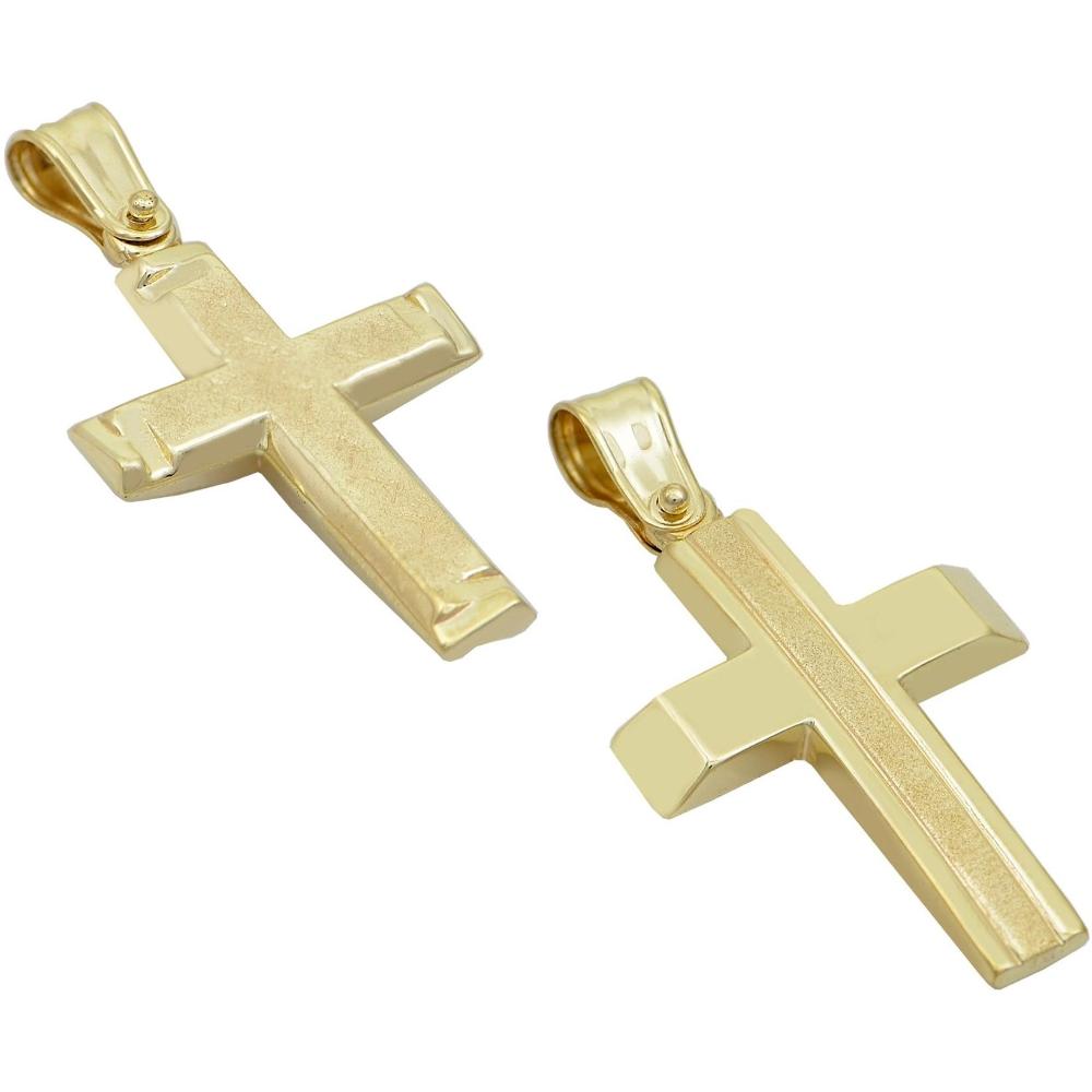 CROSS for Men Double Sided SENZIO Collection K14 Yellow Gold T417Y.K14