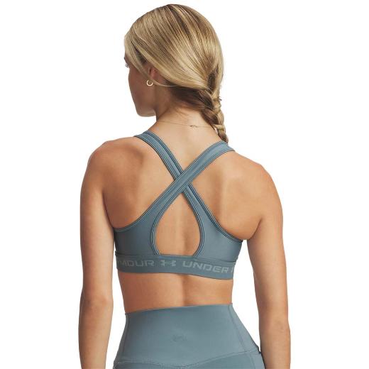 UNDER ARMOUR Crossback Mid Bra Γυναικείο Μπουστάκι με Αφαιρούμενη Ενίσχυση 1