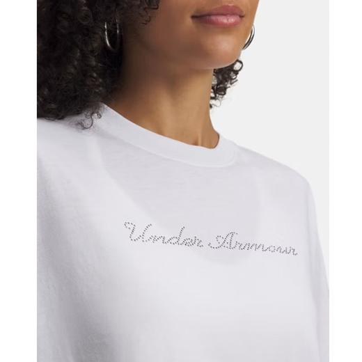 UNDER ARMOUR Γυναικείο Crop Top Βαμβακερό Κοντομάνικο 2