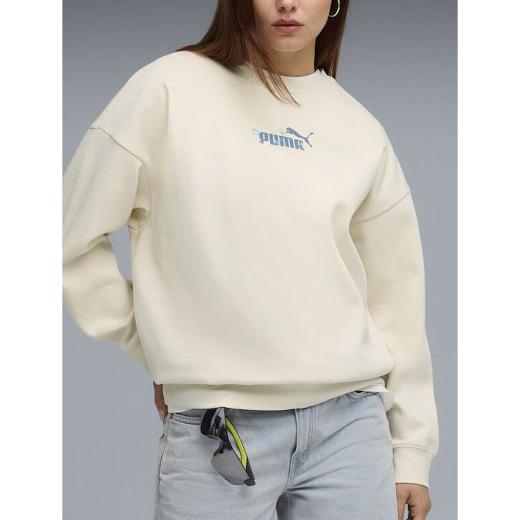 PUMA Μακρύ Γυναικείο Φούτερ Μπεζ 1