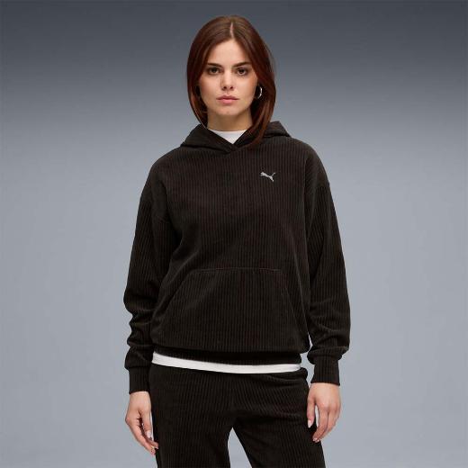 PUMA Γυναικείο Φούτερ Βελουτέ με Κουκούλα 2