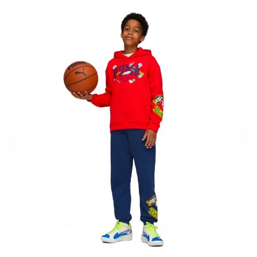 PUMA Παιδικό Φούτερ με Κουκούλα και Τσέπες JR BASKETBALL 2