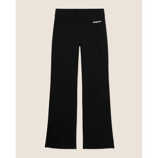 FREDDY Flared leggings in stretch fleece with a silky effect 0
