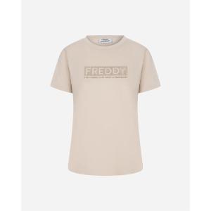 FREDDY Women's regular t-shirt with studded logo - 205863