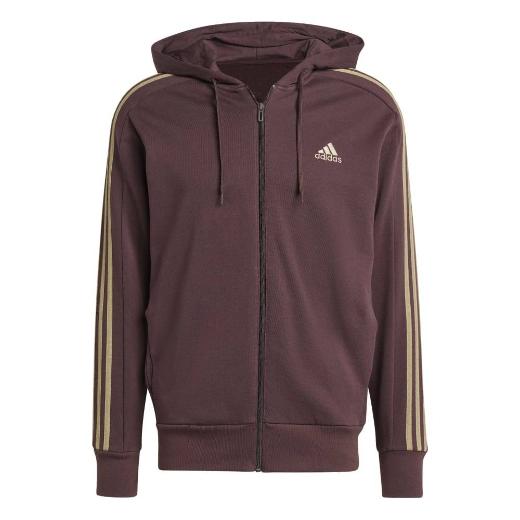 ADIDAS French Terry 3-stripes Ανδρική Φούτερ Ζακέτα με Κουκούλα 2