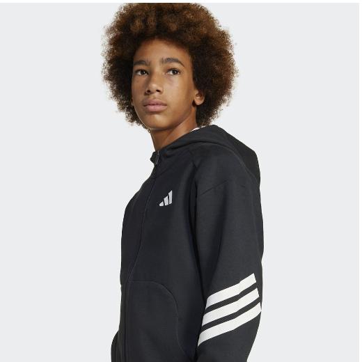 ADIDAS Αθλητική Παιδική Ζακέτα Φούτερ Βαμβακερή με Κουκούλα Future Icons 3-Stripes 2