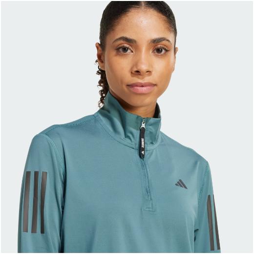 ADIDAS Own The Run Half-Zip Γυναικείο Μακρυμάνικη Μπλούζα 3