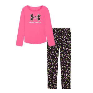 UNDER ARMOUR Girl's Long Sleeve Logo Tee and Printed Leggings Set - 203693