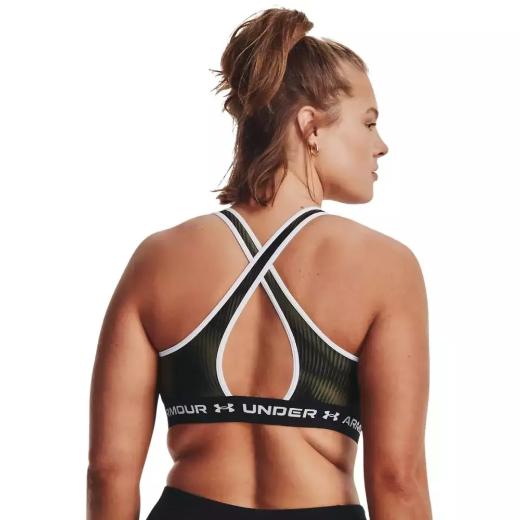 UNDER ARMOUR Crossback Mid Print Γυναικείο Μπουστάκι 1