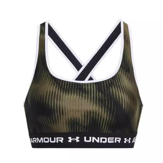 UNDER ARMOUR Crossback Mid Print Γυναικείο Μπουστάκι 4