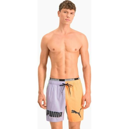 PUMA Swim Men Colour Block Mid Shorts – Mixed Colors 0