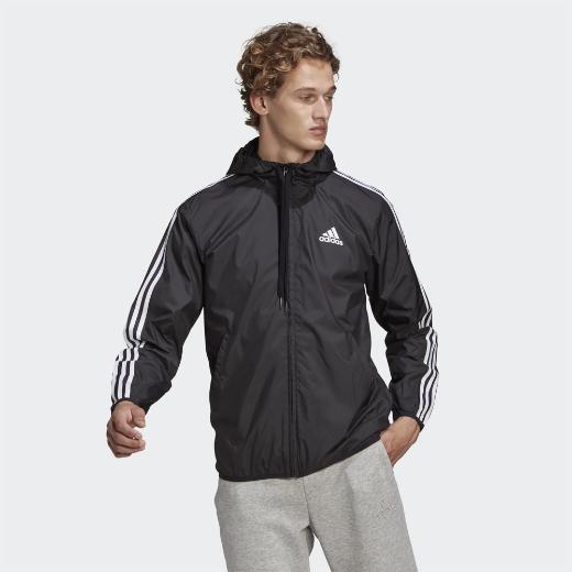 ADIDAS Primegreen Essentials 3 Stripes Ανδρικό Μπουφάν Αντιανεμικό 2