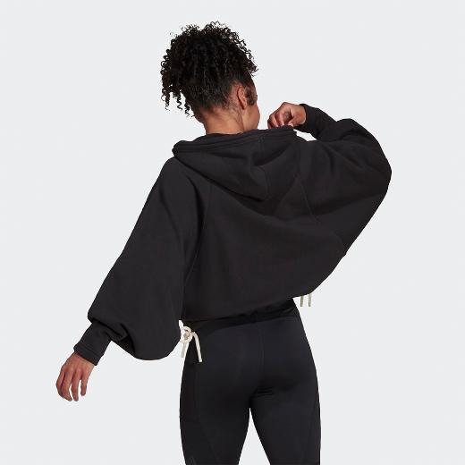 ADIDAS sportswear studio lounge γυναικείο fleece φούτερ με κουκούλα 3