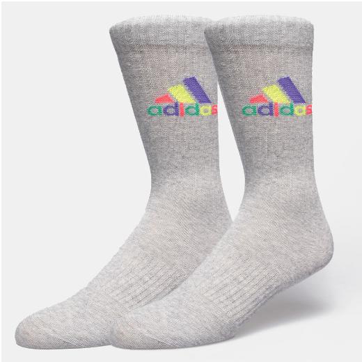 ADIDAS Crew Αθλητικές Κάλτσες Πολύχρωμες 3 Ζεύγη 3