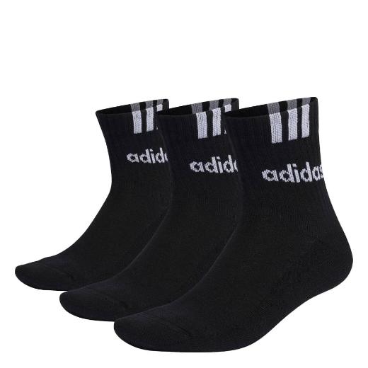 ADIDAS 3 Stripes Linear Αθλητικές Κάλτσες 3 Ζεύγη