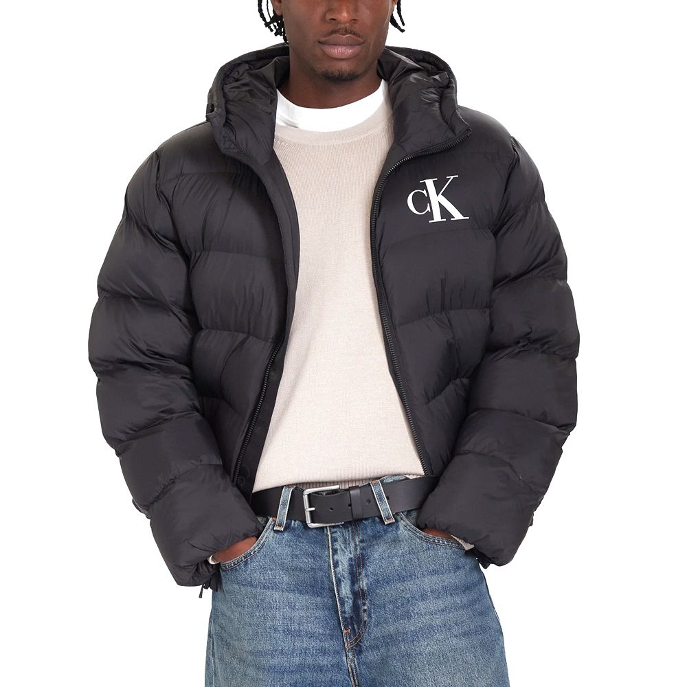 CALVIN KLEIN LS NYLON MONOGRAM PUFFER JKT LV04RD528G 1
