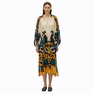 DEVOTION Long Dress Print (INNER LINING) "CHIRPY" 025.328G