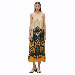 DEVOTION Long dress with print "WARMTH" 025.345G