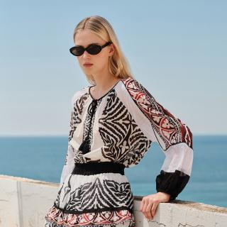 DEVOTION BLOUSE PRINT "SEAWIND" 026.011G